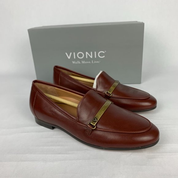 Vionic | Shoes | Nib Vionic Womens Brown Evie Leather Loafer Size 5 ...